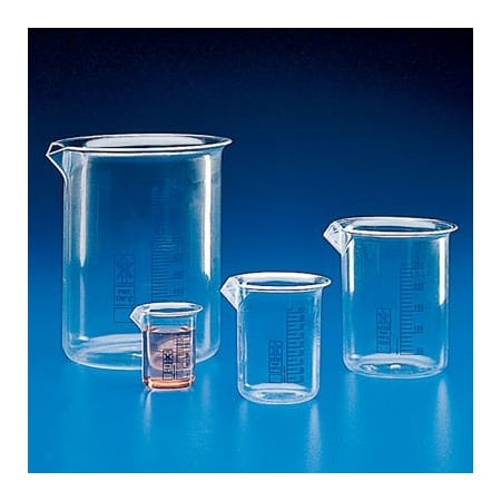 Globe Scientific Beaker, PMP TPX, Printed Graduations, 3000mL, 2/Pack 601727
